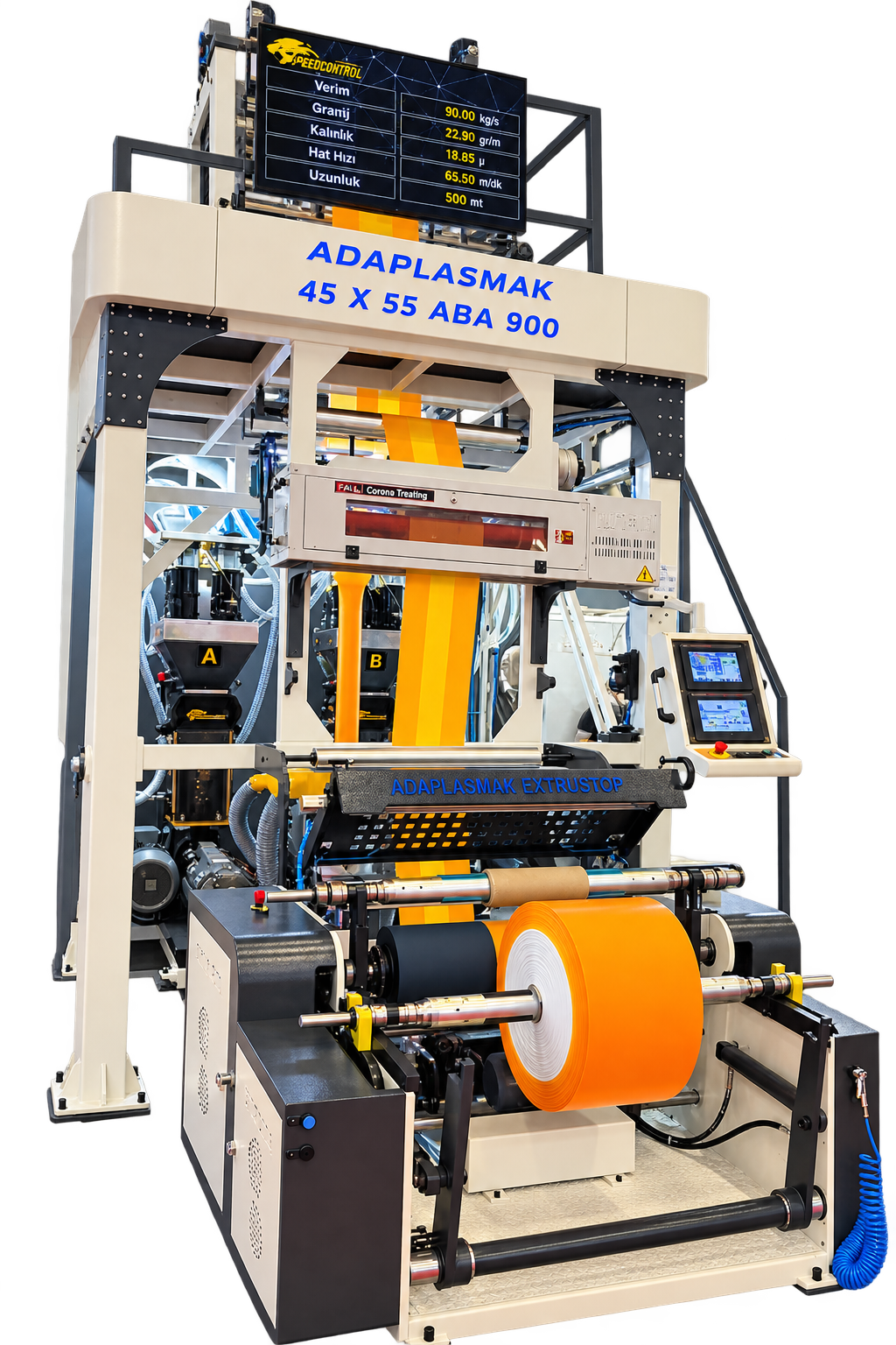 APM 45x55 ABA 900 MM Ekstruder Film Makinesi