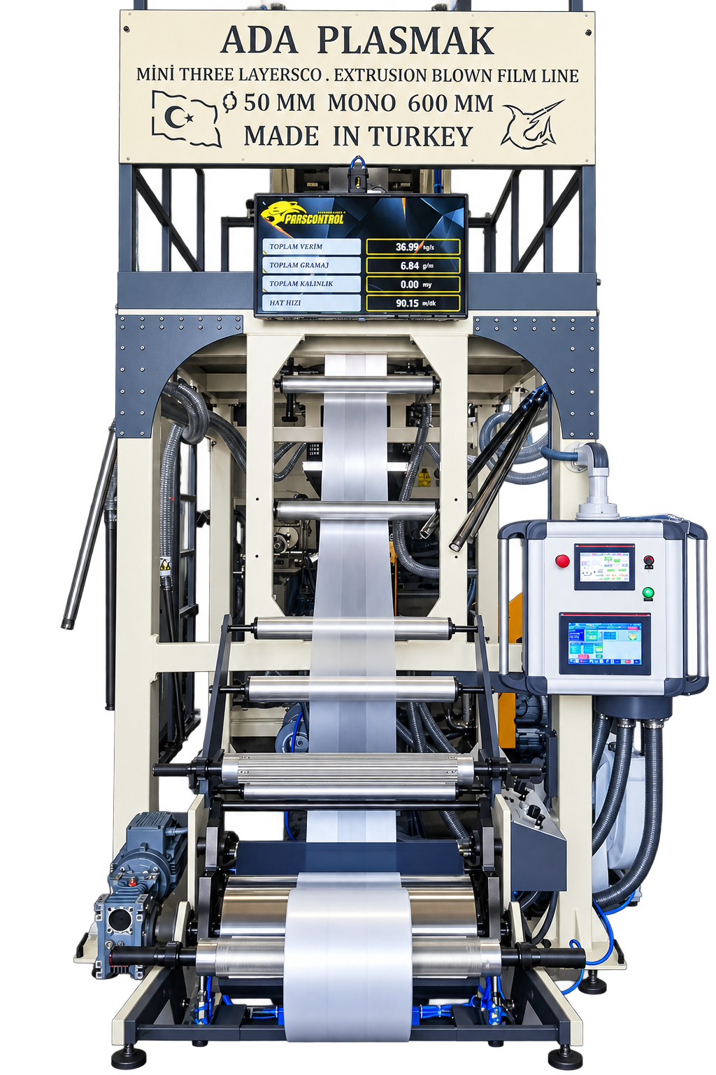 APM Ø50 HDPE 600 MM Ekstruder Film Makinesi