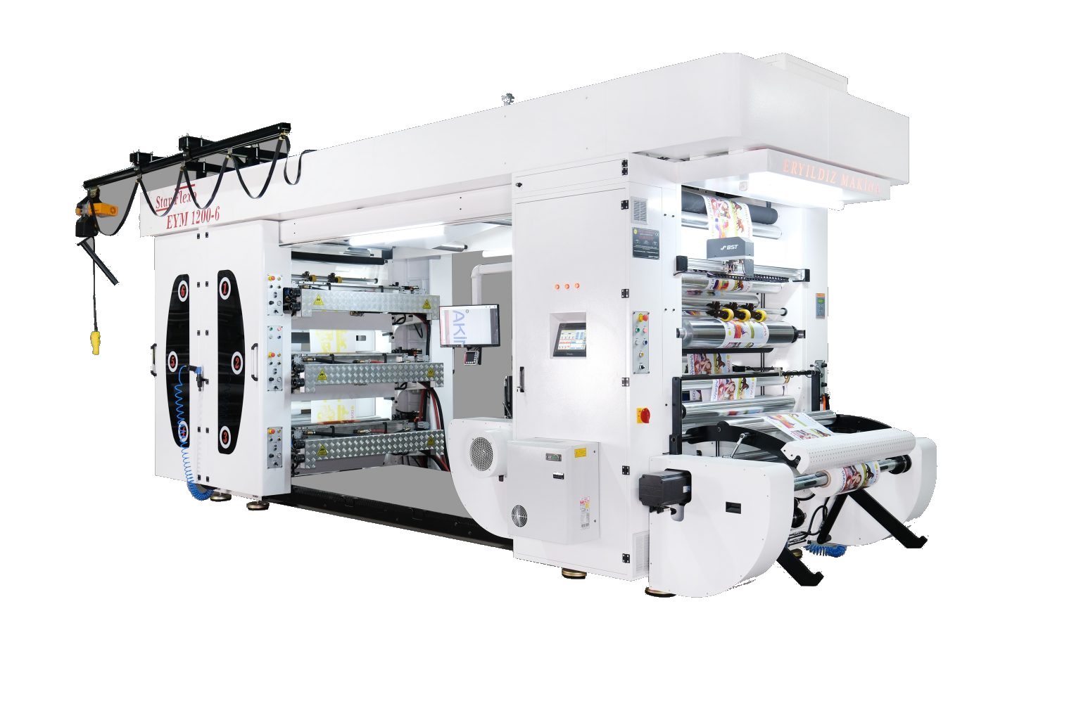 EYM-6 RENK STACK TİP FLEXO BASKI MAKİNASI